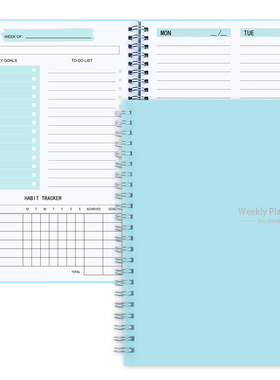 A5 Agenda Planner Notebook Secret Diary Weekly Goal Habit Sc