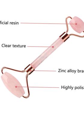 Pink Gua Sha Roller Massager Rose Resin Scraping Facial Skin