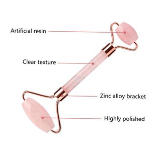 Roller Massager Facial Gua Skin Scraping Sha Resin Pink Rose