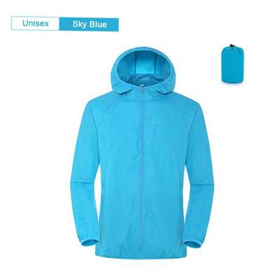 Camping Rain Jacket Men Women Waterproof Sun Protection Clot