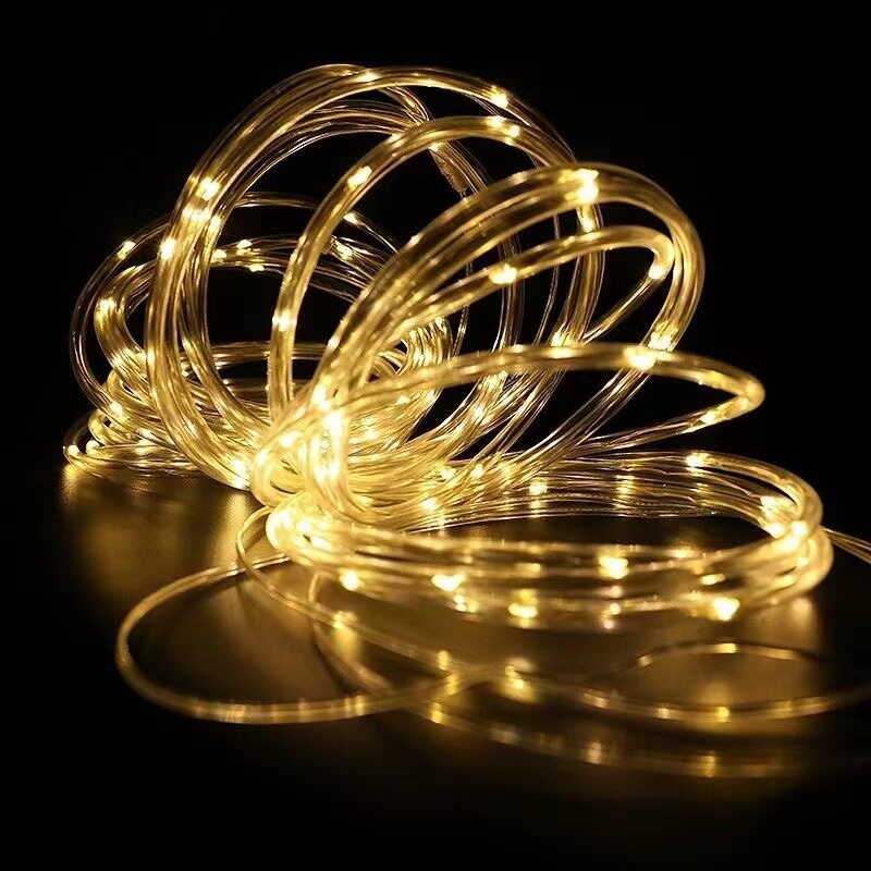 Solar cord light tube light 太阳能皮线灯管子灯 - 实物图