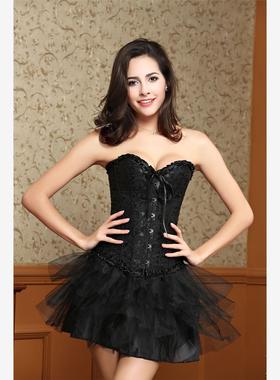 Women Boned Overbust Corset Bustier Lingerie Bodyshaper Top