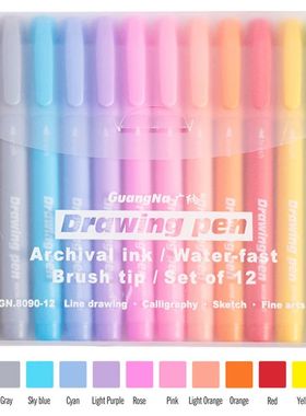 Arts Sign Brush Pen Marker Felt Tip Water Based Ink Color Pe