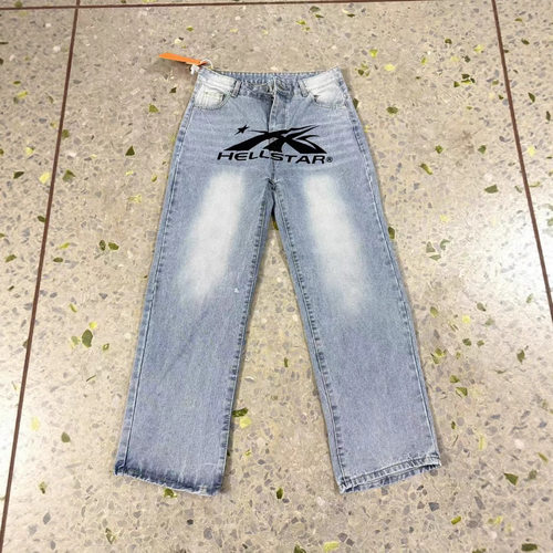 Men's Jeans 2025 Printed Washed Denim Straight-Leg Jeans