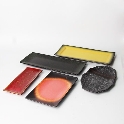 Creative Matte Textured Ceramic Rectangular & Square Plate,