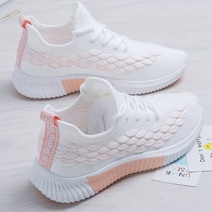 sports sneakers flat shoes jogging Women 网面鞋 white