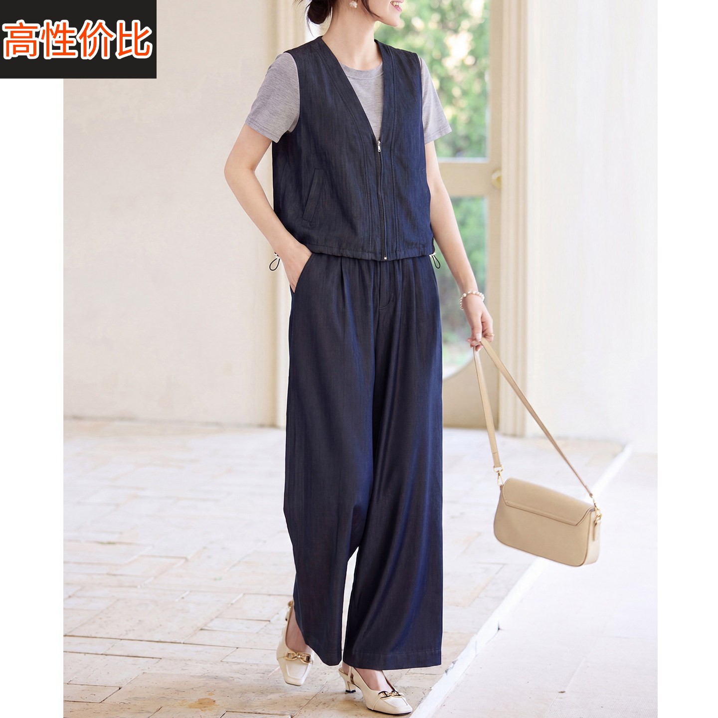 喜卉妈妈夏装套装休闲短袖2026新款中老年夏季T恤衫显瘦减龄女装
