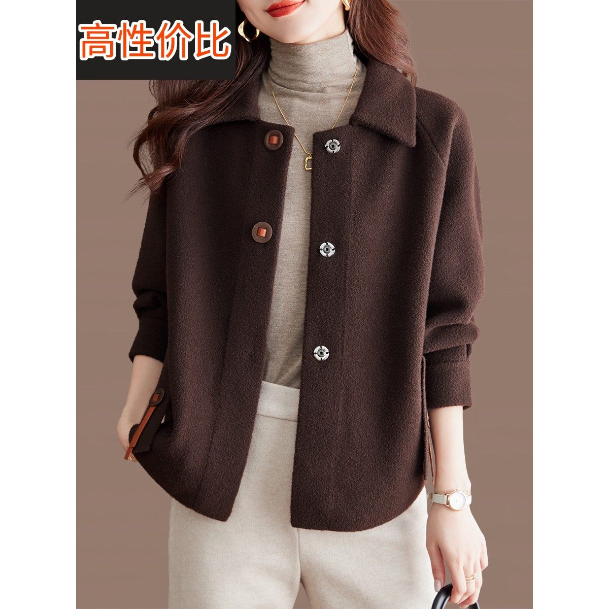 短外套2025新款中年洋气妈妈小个子上衣开衫休闲女士春秋冬季外衣