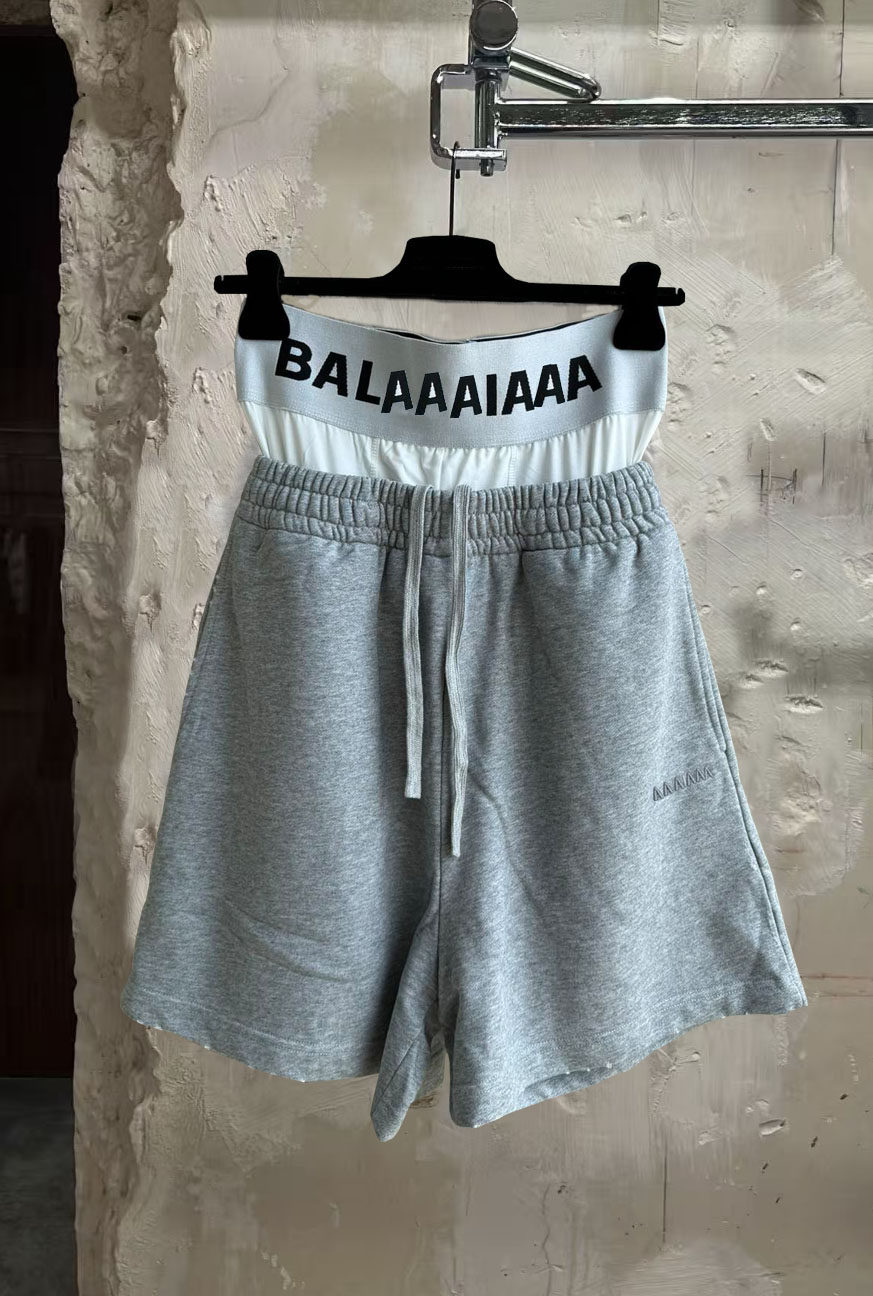 thumbnail for Top Version! Paris Embroidered Shorts with a Fake Two-Piece Design, Unisex 26Fw Summer Loose Casual Sports Pants for Couples