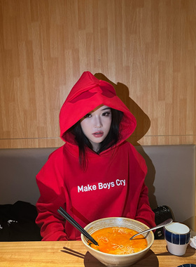 反季清仓PGND2024秋冬 小恶魔高克重加绒连帽卫衣