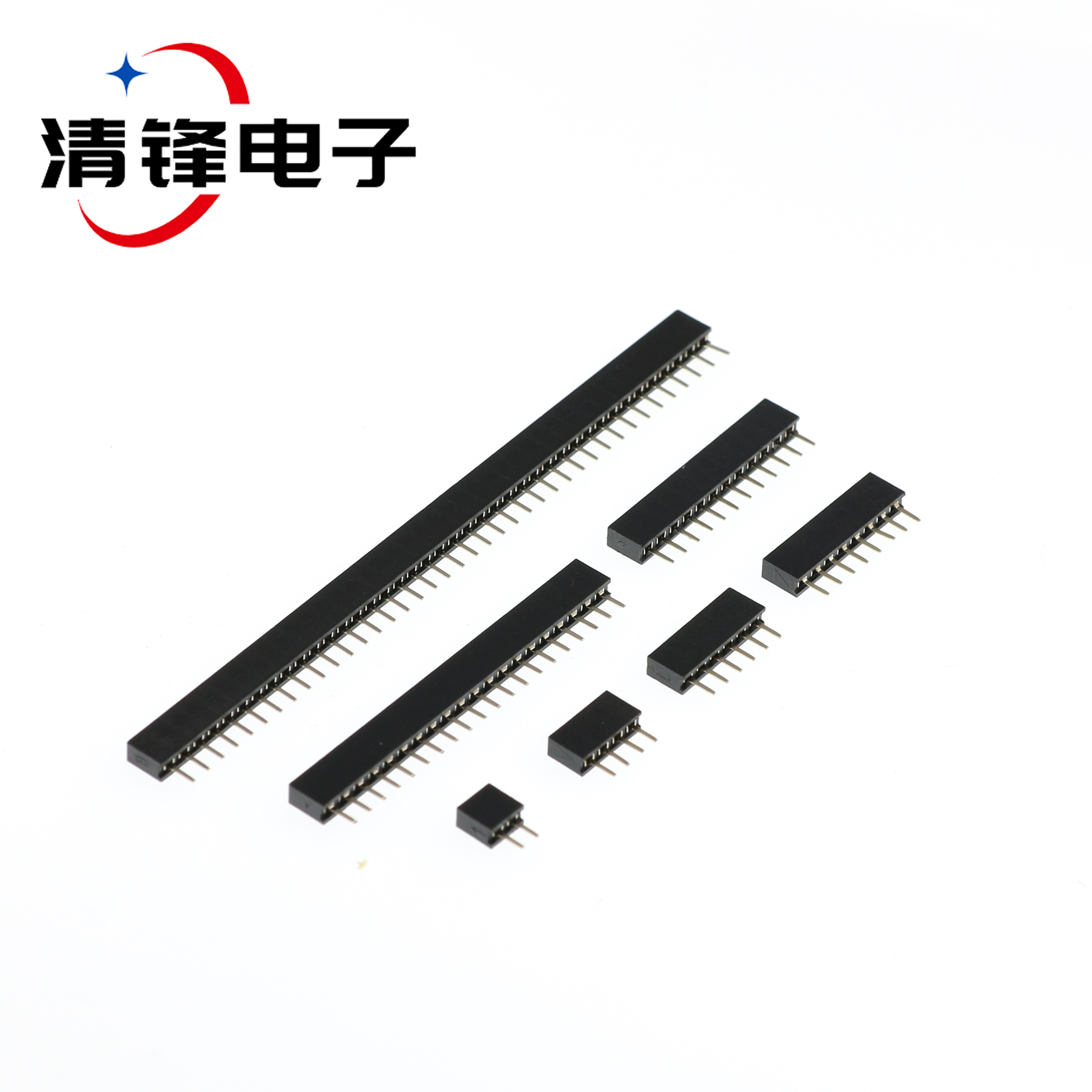 单排排母直插间距2.0MM1*3P4P5P6P8P10P12P14P20P~40P单排母插座