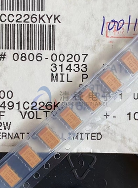 原装正品 T491C226K016AT 贴片钽电容 22UF 16V C型 6032 KEMET