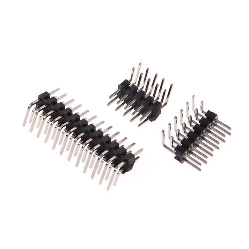 2.0MM间距 双排弯针 2x2/3/4/5/6/10/20/40P 90度弯针连接器