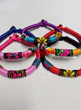 原创民族风编织花边多色手饰品