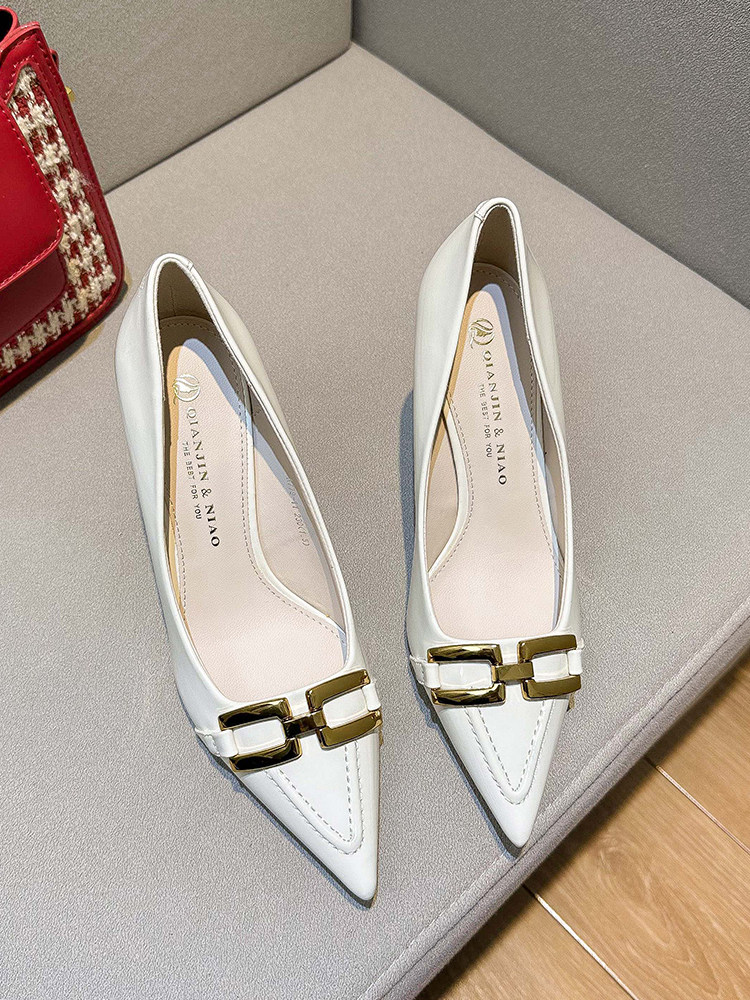 DREAM PRINCESS FRENCH TEMPERAMENT RETRO POINTED-TOE PUMPS FEMININE PUMPS METALLIC STILETTOS