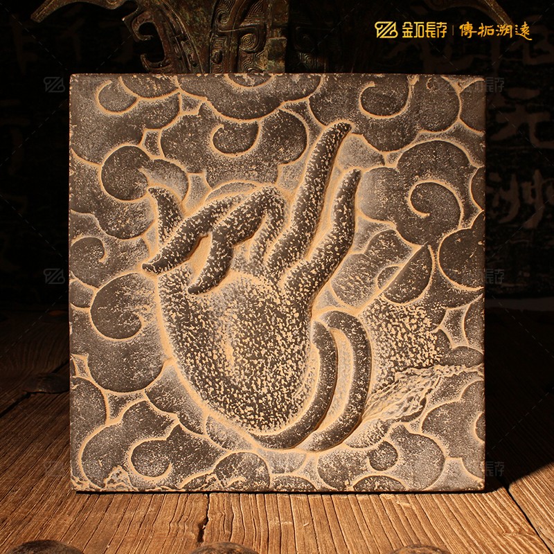 佛手禅心拓版拓印拓包传拓新中式复古禅意装饰品玄关古典创意挂件