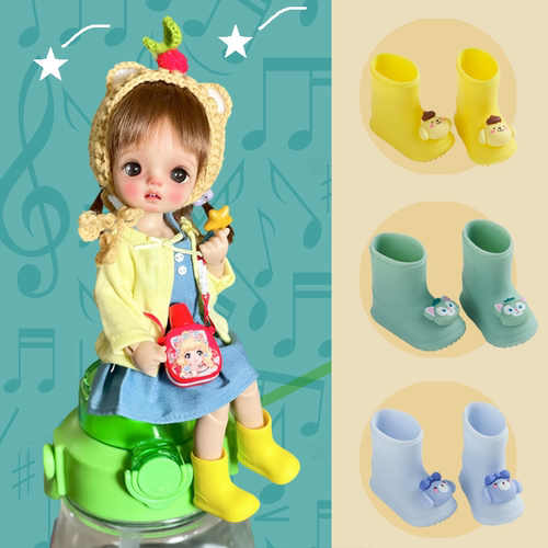 清仓7折小6分雨靴Blythe小布娃鞋