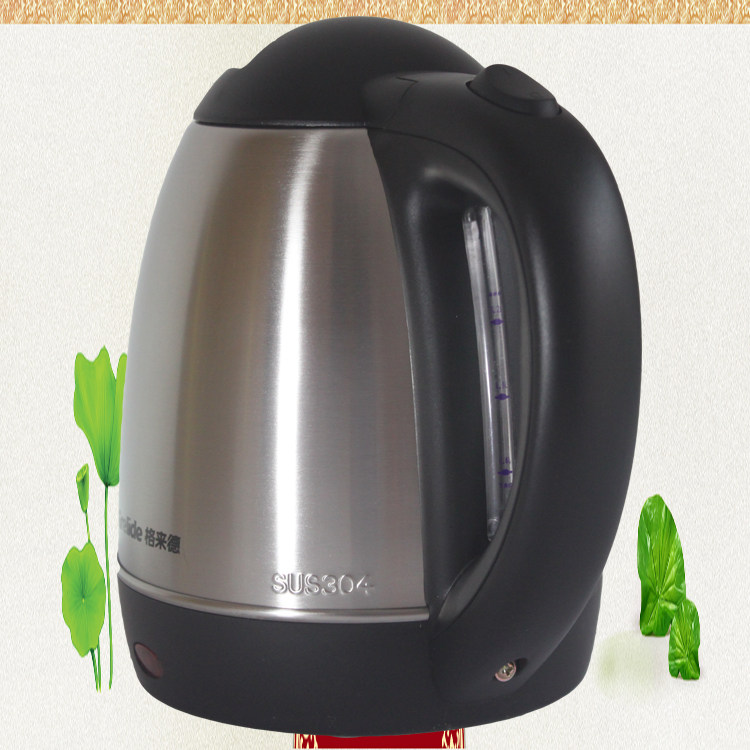 格来德小功率1.2升1100W304不锈钢电热水壶宾馆旅舍水壶自动断电