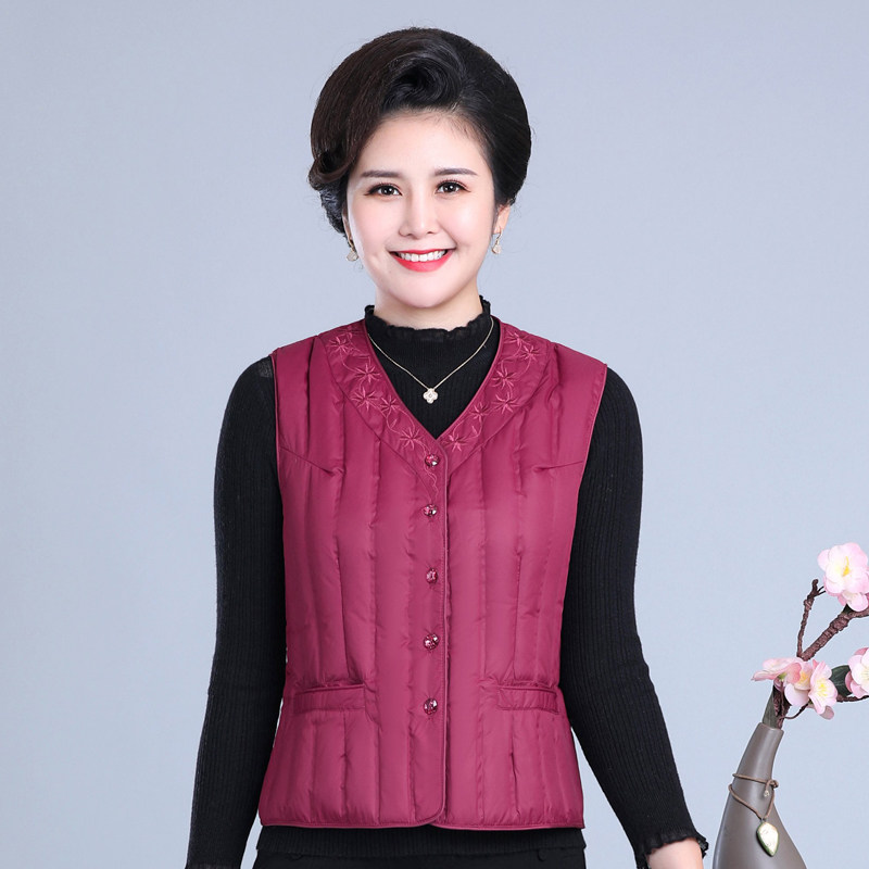 2026秋冬新款中老年女内胆马甲保暖轻薄羽绒服妈妈坎肩奶奶背心潮