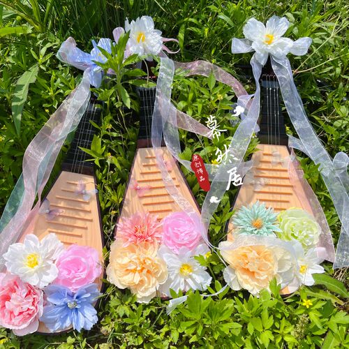 幕然居原创绢花琵琶道具走秀蝴蝶百搭舞蹈古典汉服配饰摄影新款