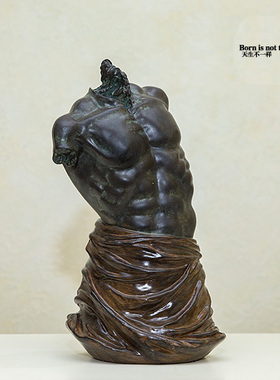 希腊软装书房玄关茶几人物雕塑