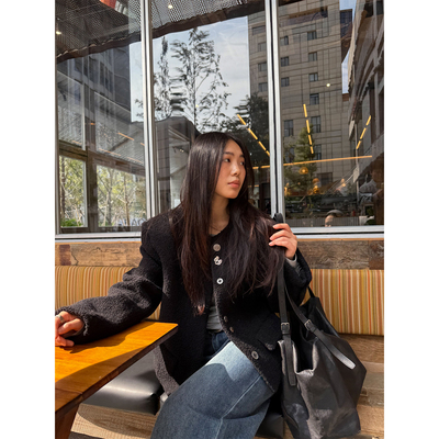 grapewang原创羊毛呢小香风外套