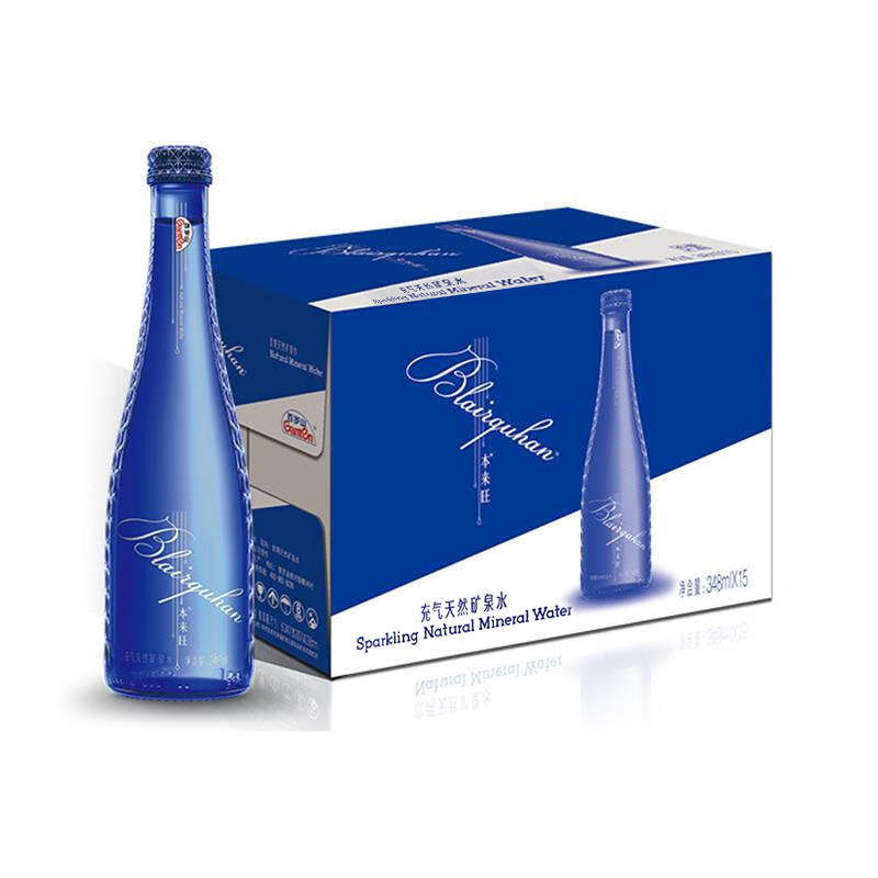 景田百岁山(奔来旺)本来旺充气天然矿泉水348ml*15瓶 玻璃整箱装图片