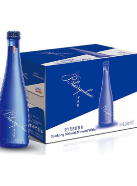 景田百岁山(奔来旺)本来旺充气天然矿泉水348ml*15瓶 玻璃整箱装