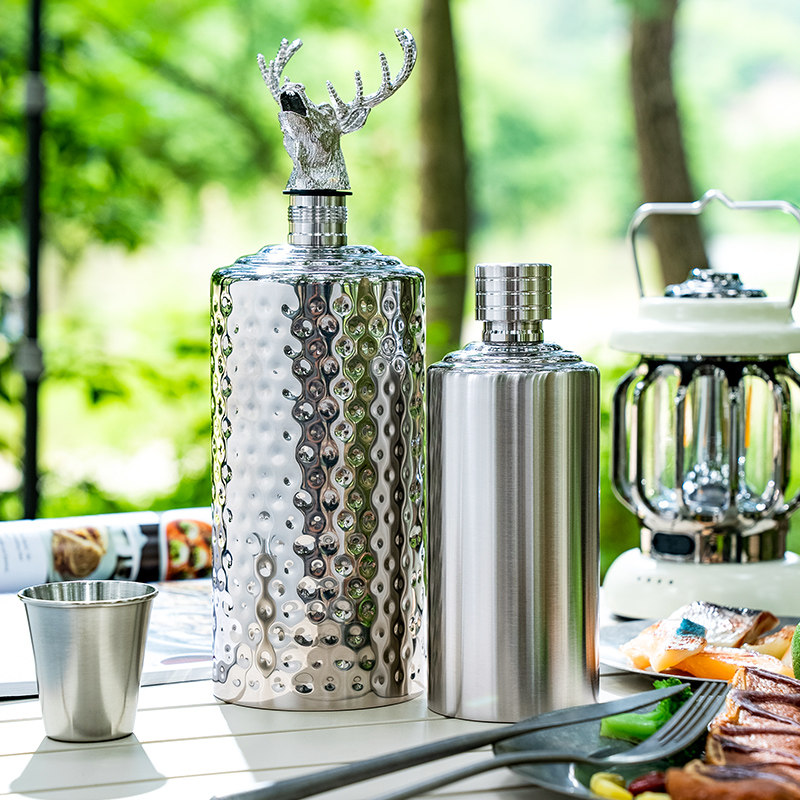 304不锈钢酒壶装白酒便携式高档随身水壶高级感户外酒瓶加厚空瓶,餐饮具,家用酒壶,淘宝优惠券,粉丝福利购,淘宝优惠卷