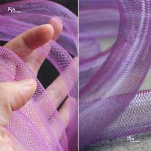 DIY设计师光晕紫扭曲弹力管子辅料任意折叠扭曲 婚礼装饰diy面料