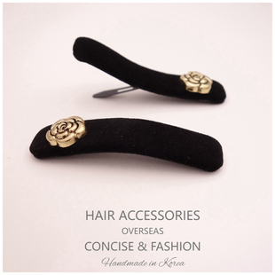 【一对两个】山茶花BB夹掰掰夹边夹刘海夹绒布发夹碎发侧面后面夹