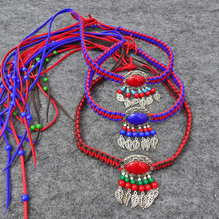 民族风发饰配饰串珠女士跳舞演出头饰蒙古族耳环饰品复古舞蹈