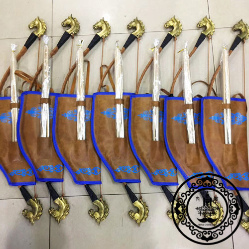 内蒙古特色工艺品 小弓箭 马头弓箭 蒙古包装饰品挂饰 儿童弓箭