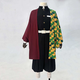 鬼灭之刃cos水柱富冈义勇羽织鬼杀队制C服刺绣