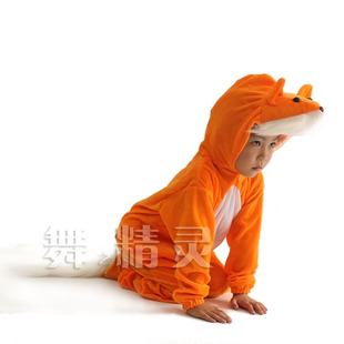 学生话剧表演服儿童舞蹈演出服森林动物狐狸成人亲子舞台道具服装