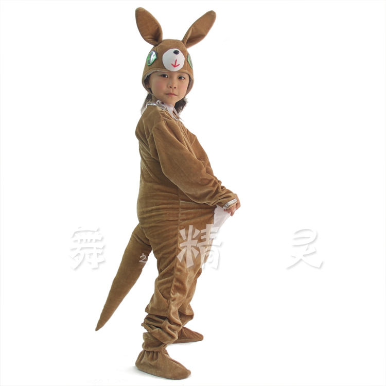 圣诞新款儿童舞蹈演出表演服装森林动物袋鼠男女成人亲子游戏道具