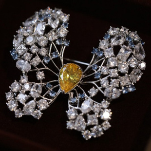 配大衣胸花别针高级感轻奢饰品 西凉妃子高档蝴蝶胸针高端精致时尚