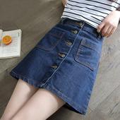 裤 夏季 防走光半身裙百搭修身 韩版 裙潮 高腰A字牛仔短裙女春秋新款