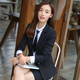 时尚 西装 2019新款 女秋冬职业正装 气质条纹西服酒店经理工作服 套装