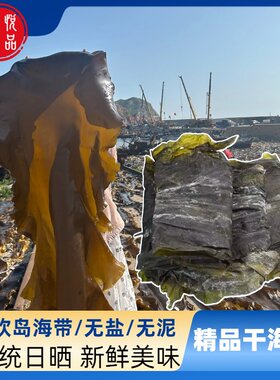 新鲜干海带厚海带干货长岛大钦岛日晒无盐精选昆布无盐无沙海带丝