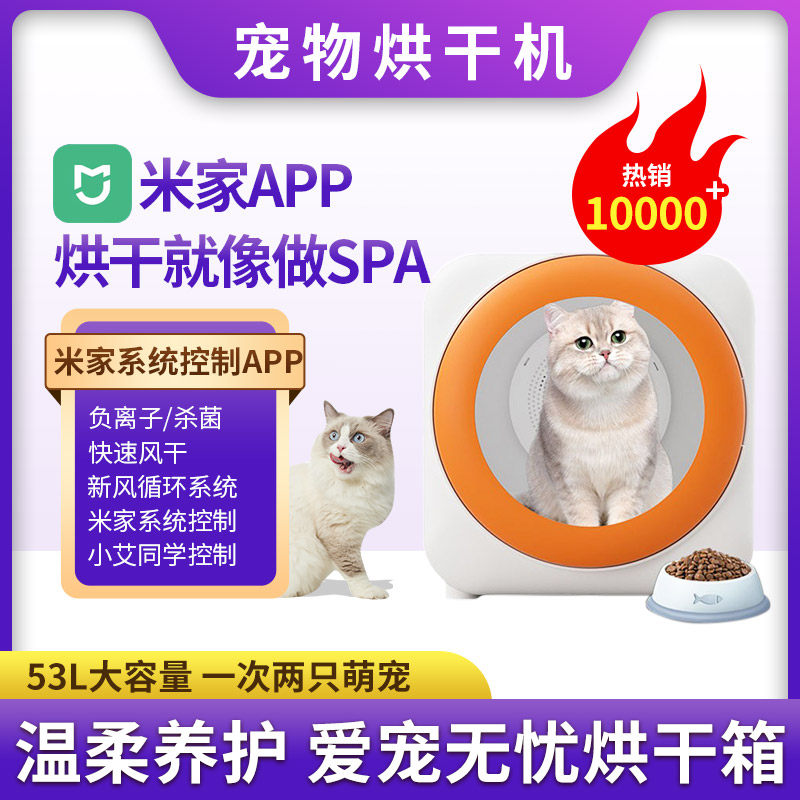 宠物烘干机猫咪烘干箱家用静音猫狗小型吹毛吹水机物用宠物烘干箱