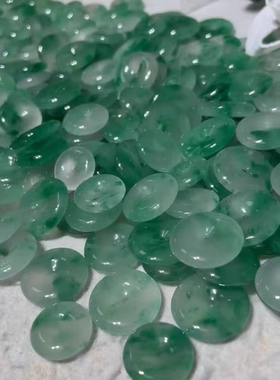 天然非洲翠平安扣