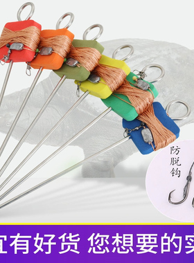 甲鱼钩全套钓王八神器专用钓甲鱼排钩双钩线组套装黑鱼钩地插成品