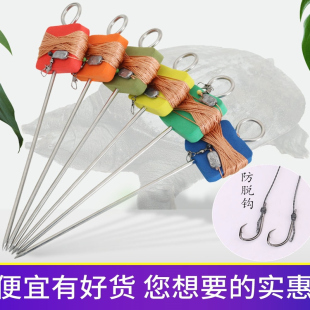甲鱼钩全套钓王八神器专用钓甲鱼排钩双钩线组套装黑鱼钩地插成品