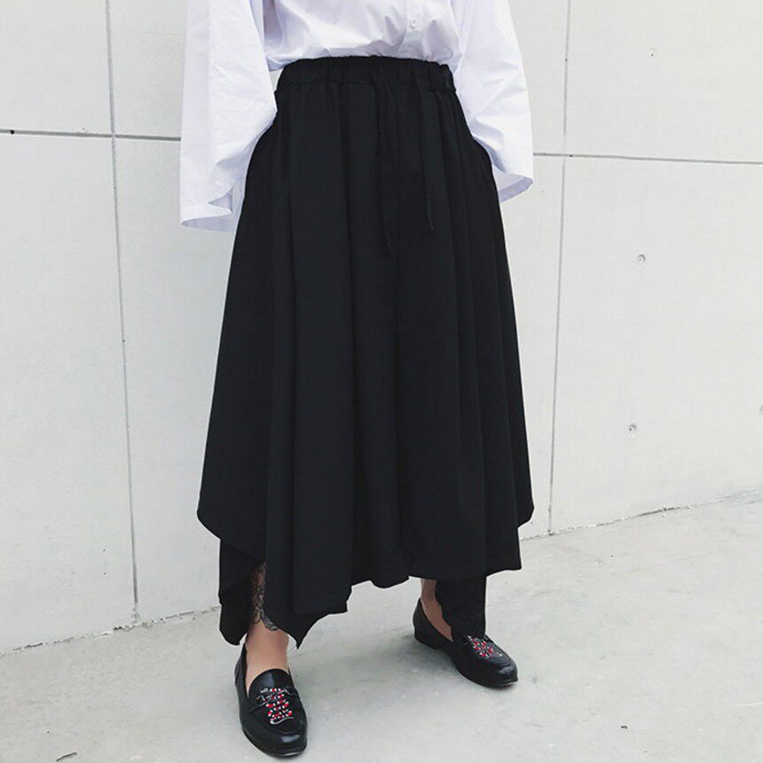 阔腿裙裤宽松个性夏天武士裤日系日本复古发型师和服夏装潮流男装