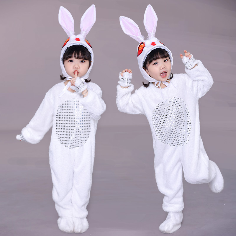 新款六一男女儿童小兔子演出服