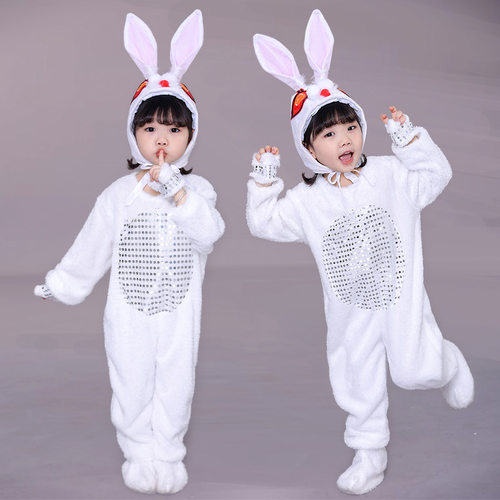 新款六一男女儿童小兔子演出服