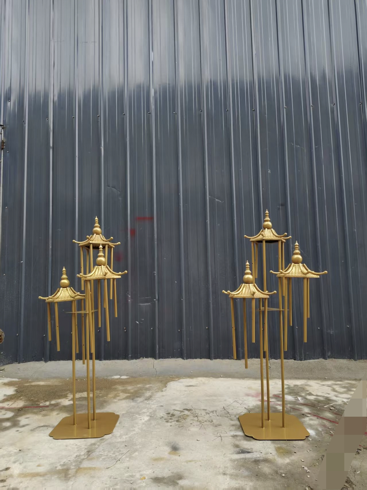 新中式六角亭子路引婚庆道具婚礼堂舞台装饰摆件中式路引