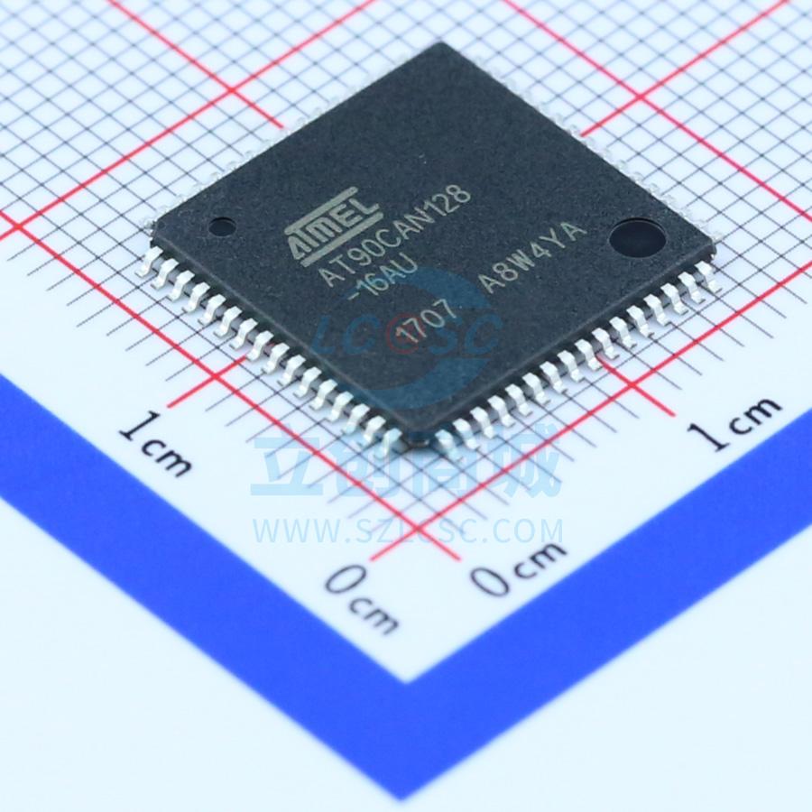 单片机(MCU/MPU/SOC) AT90CAN128-16AU TQFP-64_10x10x05P MIC 全