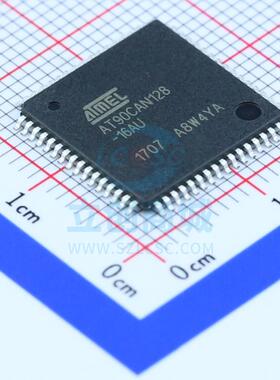 单片机(MCU/MPU/SOC) AT90CAN128-16AU TQFP-64_10x10x05P MIC 全